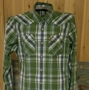 Men's Hollister snap front shirt